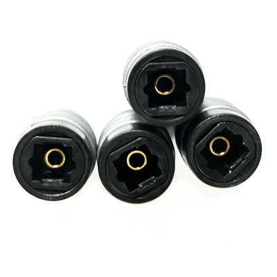 Optisches Audiokabel, Toslink-Buchse, Verlängerungskabel, Koppler, Stecker, Adapter, schwarz