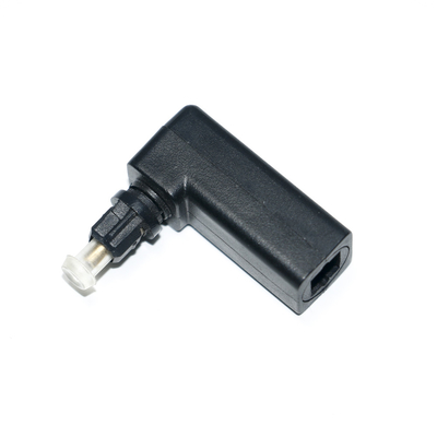 Toslink-Buchse auf Toslink-Stecker optischer 90-Grad-Winkel-Audiokabel-Adapter Stereo-Audio-Konverter 360 drehbar