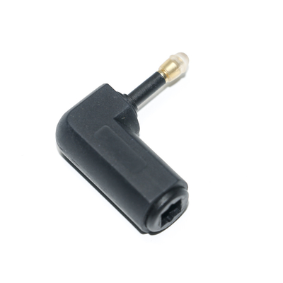 Toslink Optischer 90-Grad-Winkel-Audiokabel-Verlängerungsadapter Stereo-Audio-Konverter 360 drehbar