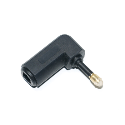 Toslink Optischer 90-Grad-Winkel-Audiokabel-Verlängerungsadapter Stereo-Audio-Konverter 360 drehbar