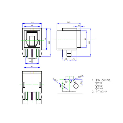 Toslink Optical Jack Optischer Empfang/Übertragung für TV Sound Box Board