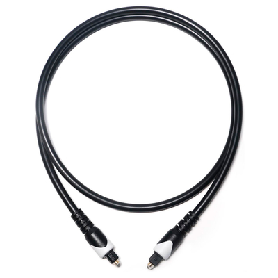 White&Toslink Digitalkabel OD4.0 Glasfaserkabel beschichteter LSZH-PVC-Shelter-Rundstecker für Heimplaer-CD-Soundbar