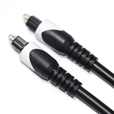 White&Toslink Digitalkabel OD4.0 Glasfaserkabel beschichteter LSZH-PVC-Shelter-Rundstecker für Heimplaer-CD-Soundbar