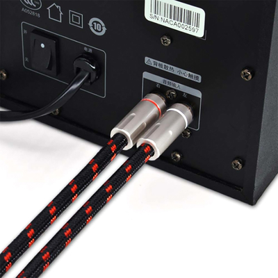 ROHS Cinch-Digital-Audiokabel SPDIF 3,5 mm vergoldet mit Textur gestricktem Seil 5.1