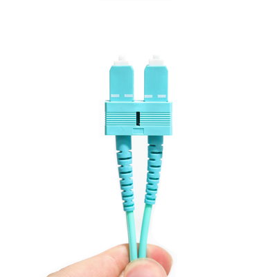 Duplexjacke in mehreren Betriebsarten 3.0mm OM3 des Wathet-Faser-Verbindungskabel-SU-UPC Ject 50/125um LSZH