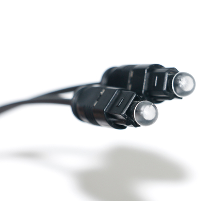 Steckdose Digitales optisches Audiokabel Toslink Digitales optisches SPDIF Ultra dünnes PVC-Seil Goldgewebe Plattierte Staubkappe