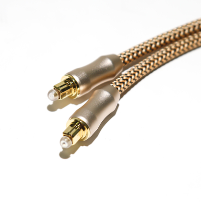 KABEL-Rose Gold Plug Frosted Shells Knited TOSLINK optisches Digital Audioseil 1M For CD/DVD Soundbar Haupttheater