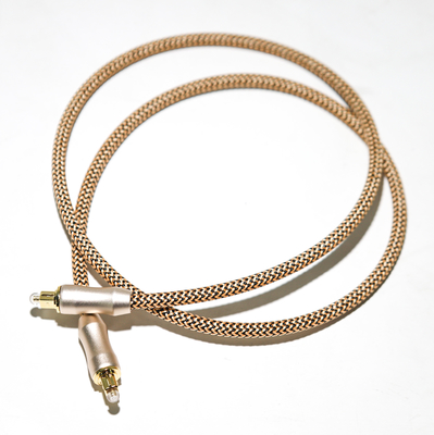 KABEL-Rose Gold Plug Frosted Shells Knited TOSLINK optisches Digital Audioseil 1M For CD/DVD Soundbar Haupttheater