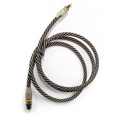 Gelb-Nylon geflochten OD4.0 Toslink Optisches Digital-Audio-Kabel HiFi Sound Koaxial-Audio-Kabel für Soundbar