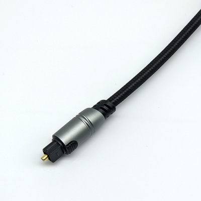 Toslink Optisches Audiokabel für Heimplayer, CD-Soundbar, 4,0 mm OD, 1-30 m Länge, Gelb-Schwarz, vergoldeter Stecker