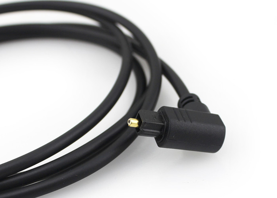 Gold überzog 4.0mm das 90 Grad-Lichtleiterkabel, Audiofaseroptikkabel Toslink