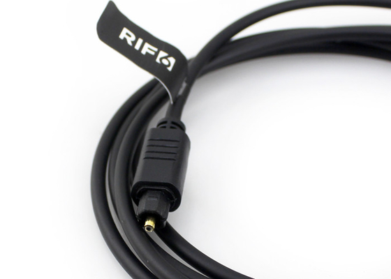 Gold überzog 4.0mm das 90 Grad-Lichtleiterkabel, Audiofaseroptikkabel Toslink