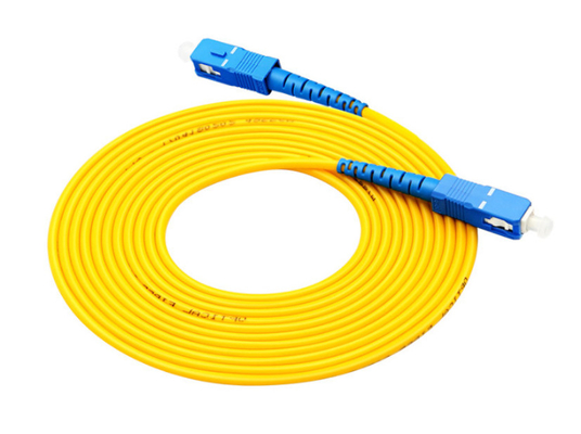 Gelbe Dual Core-Faser-Optikverbindungskabel OM3 10 Gbps 4CH