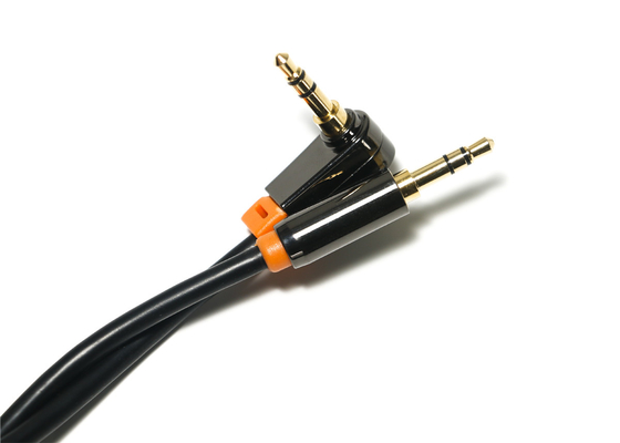 Schwarzes 0,92 optischen Digital-Audiometer kabel-, 3.5mm Metall-PVC-Auto-Sprecher-Kabel