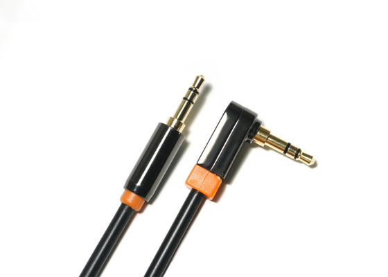 Schwarzes 0,92 optischen Digital-Audiometer kabel-, 3.5mm Metall-PVC-Auto-Sprecher-Kabel