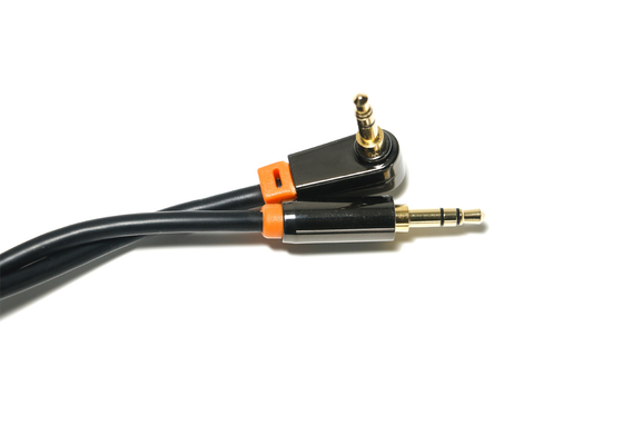 Schwarzes 0,92 optischen Digital-Audiometer kabel-, 3.5mm Metall-PVC-Auto-Sprecher-Kabel