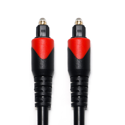 Rotes Toslink-Digitalkabel OD4.0-Glasfaserkabel-Patchkabel, beschichteter PVC-Rundstecker für Home-Plaer-CD-Soundbar