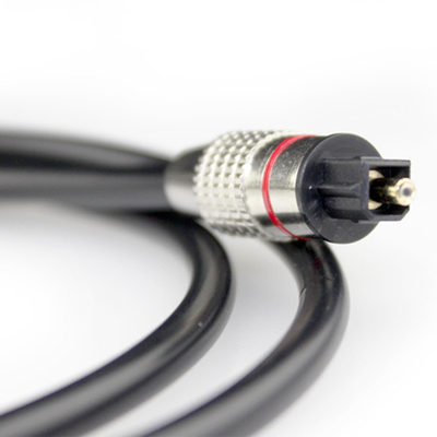 TOSLINK Digitales optisches Audiokabel, vergoldetes Metallgehäuse, goldener Stecker für Heimkino-CD-Player 1M/2M/3M