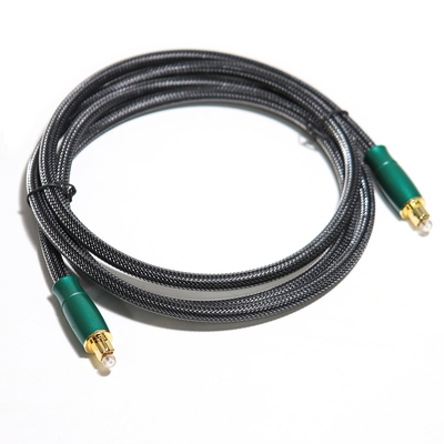 Factory Outlet Digital Optisches Audiokabel Olivgrünes Metallgehäuse mit gewebtem Netz 0,8 m 1,2 m