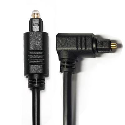 Facotry Outlet Toslink Digital Audio Cable Black OD4.0 Square Interface 90° 0.5M für Mini Player Soundbar