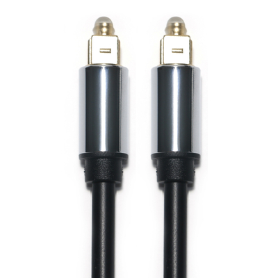 Toslink Digital Optical Audio Cable OD5.0 Plated Alumium Alloy Shell Square Interface Cable for Subwoofer 1.2M