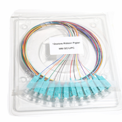 LWL-Patchkabel Blau SC&UPC 12-adriges Farbband Pigtail Blauer Anschluss 09 mm Gigabit-Ethernet-Geschwindigkeiten 1,5 m, 2 m, 3 m