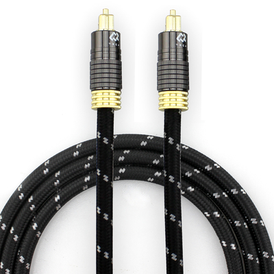 1.2M-Goldplattiertes Toslink-Audiokabel für Audiophile Subwoofer-Lautsprecher mit texturisierter Schale und männlich-männlichem Stecker