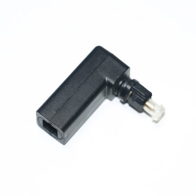 Toslink-Buchse auf Toslink-Stecker optischer 90-Grad-Winkel-Audiokabel-Adapter Stereo-Audio-Konverter 360 drehbar