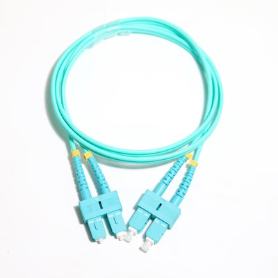 Duplexjacke in mehreren Betriebsarten 3.0mm OM3 des Wathet-Faser-Verbindungskabel-SU-UPC Ject 50/125um LSZH