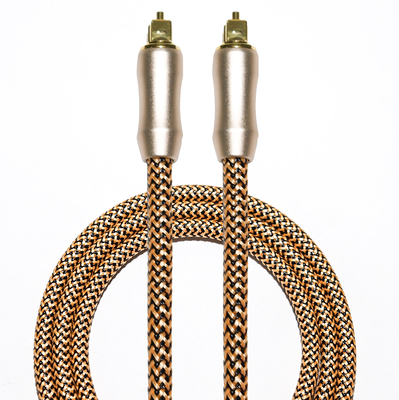 KABEL-Rose Gold Plug Frosted Shells Knited TOSLINK optisches Digital Audioseil 1M For CD/DVD Soundbar Haupttheater