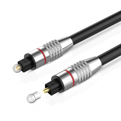 Goldbeschichtetes Kopfhöhe-Toslink-Kabel Digitales Glasfaseraudio-Kabel 1M 1.5M 2M 3M 5M 10M 15M